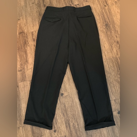 Men’s Dress Pant Corsican & Grey pleated pants. 100% Virgin Wool. Soft & sleek. - Picture 4 of 6